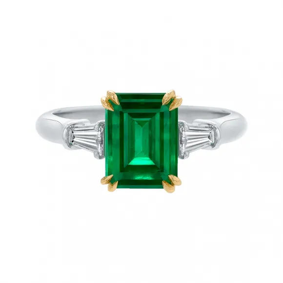 海瑞温斯顿/HarryWinston Classic Winston祖母绿型切工祖母绿戒指 RGEMEC020TB