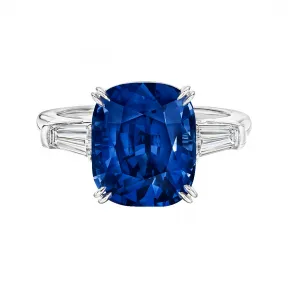 海瑞温斯顿/HarryWinston Classic Winston枕形切工蓝宝石戒指 RGSPCU090TB