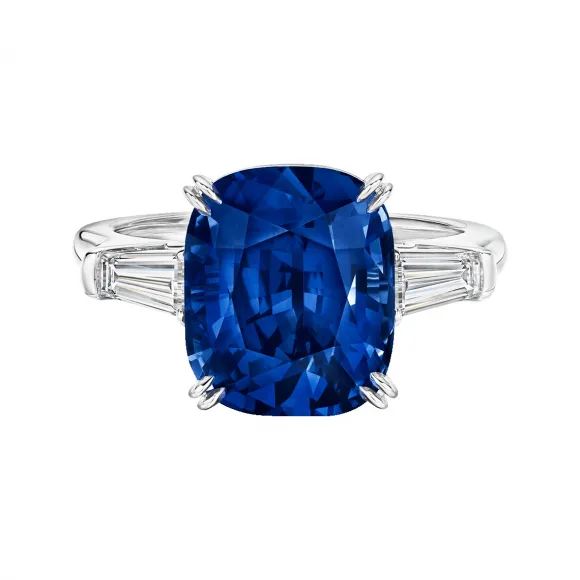 海瑞温斯顿/HarryWinston Classic Winston枕形切工蓝宝石戒指 RGSPCU090TB