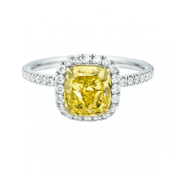 海瑞温斯顿/HarryWinston The One枕形切工黄钻戒指 RGYEDGCU015MIC