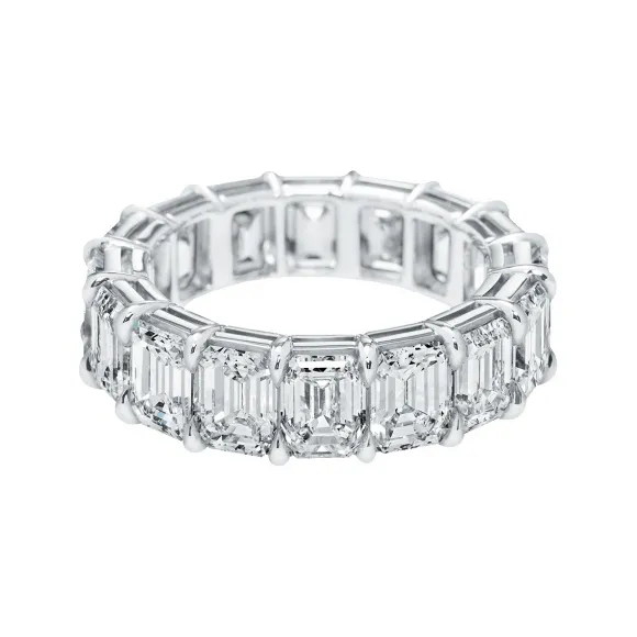 海瑞温斯顿/HarryWinston 爪镶祖母绿型切工钻石戒指 WBDPECS30SP30