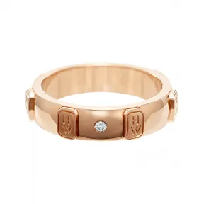 海瑞温斯顿/HarryWinston HW Logo玫瑰金单钻戒指 WBDRRDBZHWL