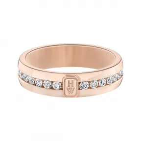 海瑞温斯顿/HarryWinston HW Logo玫瑰金钻石戒指 WBDRRDLGHWL