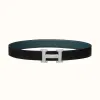 爱马仕/Hermes H 雕纹皮带扣&双面皮腰带32毫米 H064540CK05-H073967CAAD105