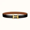 爱马仕/Hermes H Martelee皮带扣&双面皮腰带32毫米 H064549CC06-H073967CAAA120