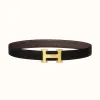 爱马仕/Hermes H Martelee皮带扣&双面皮腰带32毫米 H064549CC06-H073967CAAB115