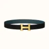 爱马仕/Hermes H Martelee皮带扣&双面皮腰带32毫米 H064549CC06-H073967CAAD110