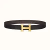 爱马仕/Hermes H Martelee皮带扣&双面皮腰带32毫米 H064549CC06-H073967CABA100