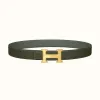爱马仕/Hermes H Martelee皮带扣&双面皮腰带32毫米 H064549CC06-H075394CABC095