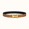 爱马仕/Hermes H Martelee皮带扣&双面皮腰带32毫米 H064549CC06-H081703CAAA090