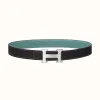 爱马仕/Hermes H Martelee皮带扣&双面皮腰带32毫米 H064549CK05-H073967CAAW090
