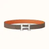 爱马仕/Hermes H Martelee皮带扣&双面皮腰带32毫米 H064549CK05-H075394CAAX090