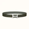爱马仕/Hermes H Martelee皮带扣&双面皮腰带32毫米 H064549CK05-H075394CABC095