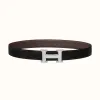 爱马仕/Hermes H 条纹皮带扣&双面皮腰带32毫米 H064550CK05-H073967CAAB120