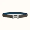 爱马仕/Hermes H 条纹皮带扣&双面皮腰带32毫米 H064550CK05-H073967CABD095
