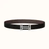 爱马仕/Hermes 方块H皮带扣&双面皮腰带32毫米 H066050CK05-H073967CAAB105