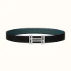 爱马仕/Hermes 方块H皮带扣&双面皮腰带32毫米 H066050CK05-H073967CAAD115