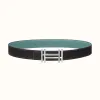 爱马仕/Hermes 方块H皮带扣&双面皮腰带32毫米 H066050CK05-H073967CAAW100