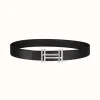 爱马仕/Hermes 方块H皮带扣&双面皮腰带32毫米 H066050CK05-H073996CAAF100