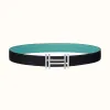爱马仕/Hermes 方块H皮带扣&双面皮腰带32毫米 H066050CK05-H075394CAAS095