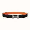 爱马仕/Hermes Rythme 皮带扣&双面皮腰带32毫米 H075375CK05-H073967CAAE095