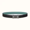 爱马仕/Hermes Rythme 皮带扣&双面皮腰带32毫米 H075375CK05-H073967CAAW095