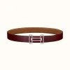爱马仕/Hermes Rythme 皮带扣&双面皮腰带32毫米 H075375CK05-H073967CAAX090