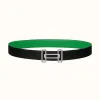 爱马仕/Hermes Rythme 皮带扣&双面皮腰带32毫米 H075375CK05-H074504CAAF100