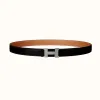爱马仕/Hermes Mini Constance Guillochee皮带扣&双面皮腰带24毫米 H075396CK05-H052150CABV085
