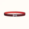 爱马仕/Hermes Mini Constance Guillochee皮带扣&双面皮腰带24毫米 H075396CK05-H052150CAEQ085