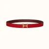 爱马仕/Hermes Mors H皮带扣&双面皮腰带24毫米 H077922CC06-H052150CAEM080