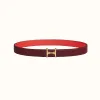 爱马仕/Hermes Mors H皮带扣&双面皮腰带24毫米 H077922CC06-H052150CAEQ080