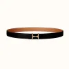 爱马仕/Hermes Mors H皮带扣&双面皮腰带24毫米 H077922CDZ2-H052150CABV070