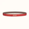 爱马仕/Hermes Mors H皮带扣&双面皮腰带24毫米 H077922CDZ2-H052150CAED080