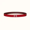 爱马仕/Hermes Mors H皮带扣&双面皮腰带24毫米 H077922CK05-H052150CAEM080