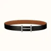 爱马仕/Hermes H d'Ancre皮带扣&双面皮腰带32毫米 H077931CK05-H073967CAAA085