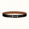 爱马仕/Hermes H d'Ancre皮带扣&双面皮腰带32毫米 H077931CP2K-H073967CAAA085