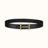 爱马仕/Hermes H d'Ancre皮带扣&双面皮腰带32毫米 H077931CP2K-H073996CAAF085