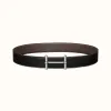 爱马仕/Hermes H d'Ancre皮带扣&双面皮腰带38毫米 H077938CK05-H075387CAAB085