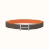 爱马仕/Hermes H d'Ancre皮带扣&双面皮腰带38毫米 H077938CK05-H075406CAAY110