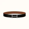 爱马仕/Hermes H d'Ancre皮带扣&双面皮腰带38毫米 H077938CK05-H077971CAAA080