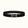 爱马仕/Hermes H d'Ancre皮带扣&双面皮腰带38毫米 H077938CP2K-H075387CAAF095