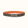 爱马仕/Hermes H d'Ancre皮带扣&双面皮腰带38毫米 H077938CP2K-H075406CAAY110
