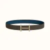爱马仕/Hermes H d'Ancre皮带扣&双面皮腰带38毫米 H077938CP2K-H077971CAAT095