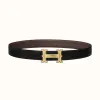 爱马仕/Hermes Farwest皮带扣&双面皮腰带32毫米 H081655CUZ3-H073967CAAB115