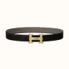 爱马仕/Hermes Farwest皮带扣&双面皮腰带32毫米 H081655CUZ3-H073967CAAC110