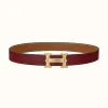 爱马仕/Hermes Farwest皮带扣&双面皮腰带32毫米 H081655CUZ3-H075394CAAC100