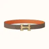 爱马仕/Hermes Farwest皮带扣&双面皮腰带32毫米 H081655CUZ3-H075394CAAX090