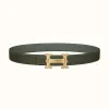 爱马仕/Hermes Farwest皮带扣&双面皮腰带32毫米 H081655CUZ3-H075394CABC090