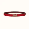 爱马仕/Hermes H Email 24皮带扣&双面皮腰带24毫米 H081663CAAA-H052150CAEM085